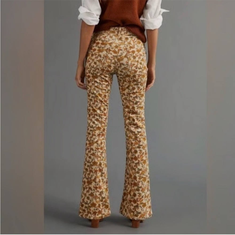 Pilcro The Icon Floral Corduroy Stretch Flare Pants (size 27) - Picture 3 of 6